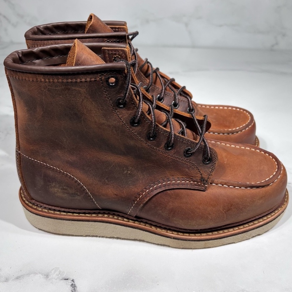 Red Wing Heritage 6” Moc Toe Copper Rough & Tough Lace Up Leather Boots